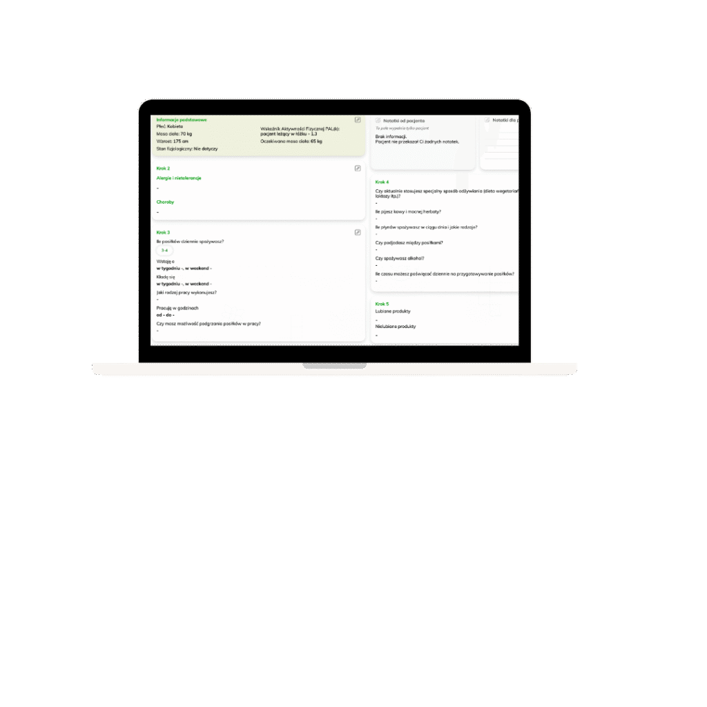 konsultacje: wywiad żywieniowy
